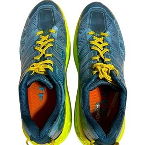 Hoka One One Trail Running Shoes - Blue and Yellow